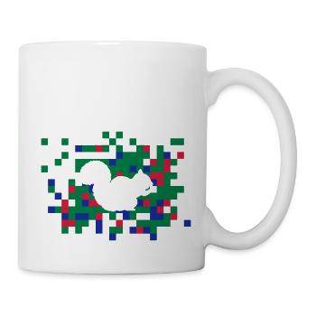 Eichhörnchen Kacheln Tier - Tasse - Weiß - Rechts