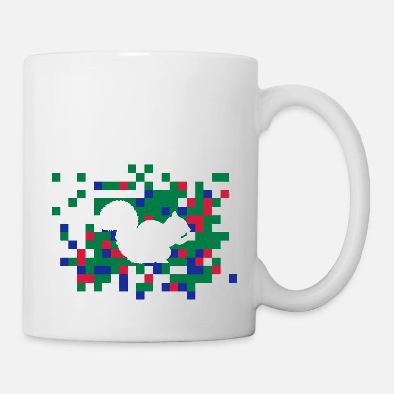 Squirrel tiles animal - Mug - white
