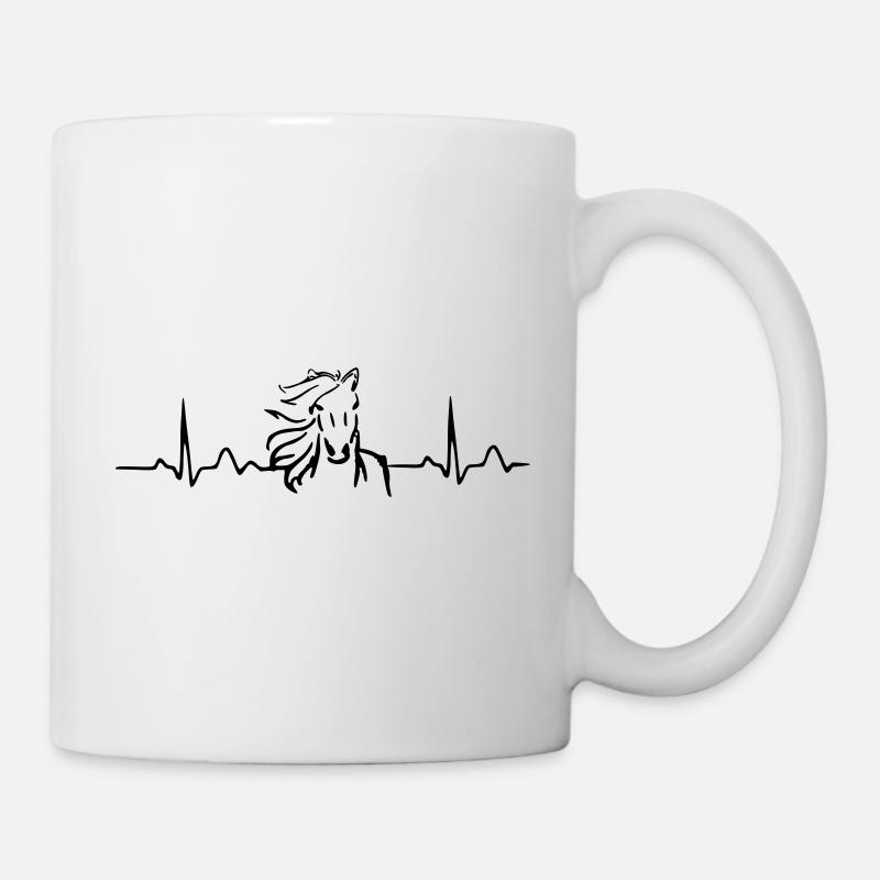 Heartbeat Pferd - Tasse - Weiß