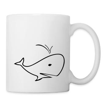 Wal - Tasse - Weiß - Rechts