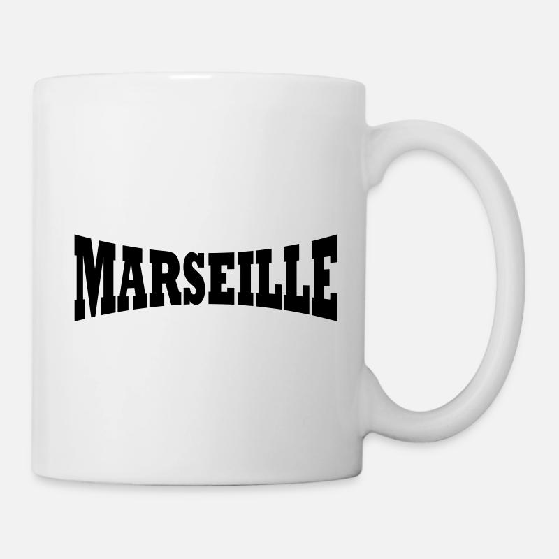 Marseille lettrage - Mug blanc - blanc