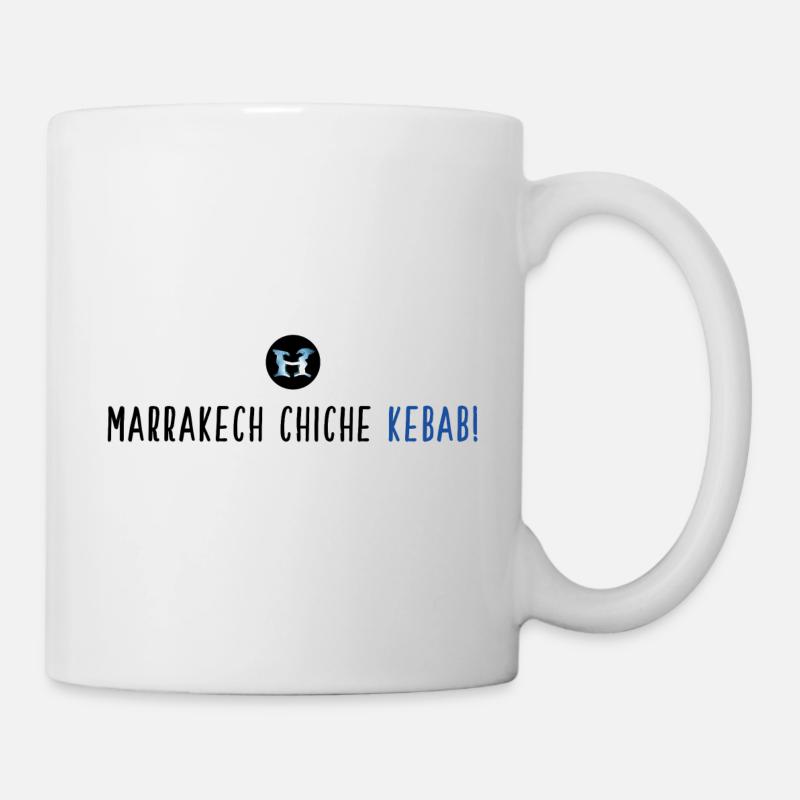 Marrakech Chiche Kebab - Logo - Noir Bleu - Mug blanc - blanc