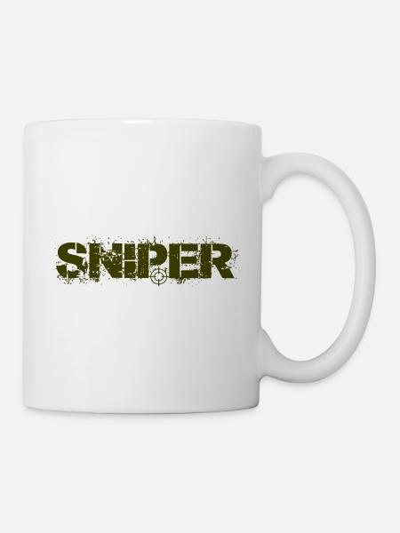 Sniper Army-Green - Tasse - Weiß