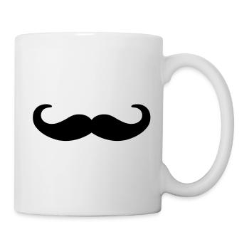 moustache - Mug blanc - blanc - Droite
