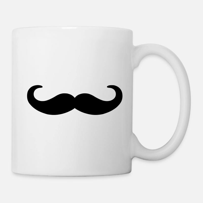 moustache - Mug blanc - blanc