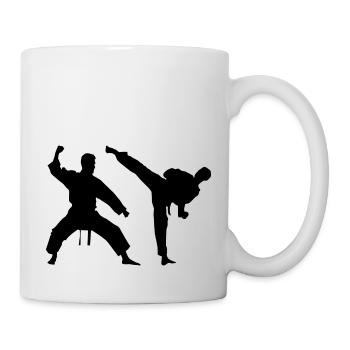 Athlète de sport de combat de karaté arts martiaux - Mug blanc - blanc - Droite