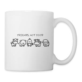 Friends, not food / friends no food / Vegatier - Mug - white - Right
