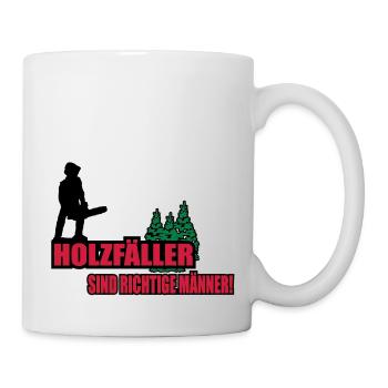 holzfäller - Tasse - Weiß - Rechts