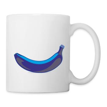 Blaue Banane Obst Fraucht Essen Gesund Geschenk - Tasse - Weiß - Rechts