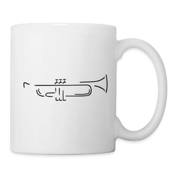 trumpet - Mug blanc - blanc - Droite