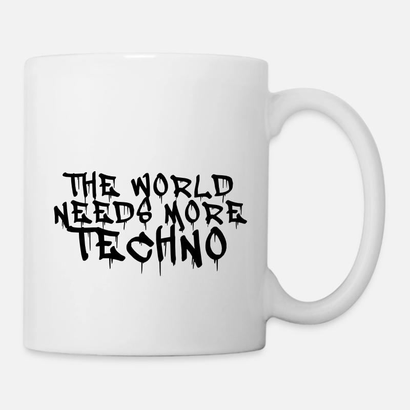 The world needs more techno - Mug - white