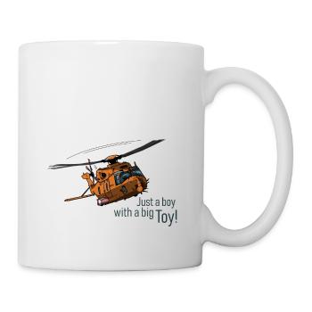Transporthubschrauber, Heli fürfür Piloten, Jungs - Tasse - Weiß - Rechts