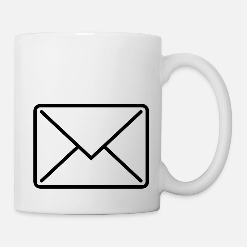 briefumschlag_icon1 - Mug blanc - blanc