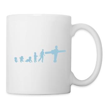 evolution babyfoot figure personnage jou - Mug blanc - blanc - Droite