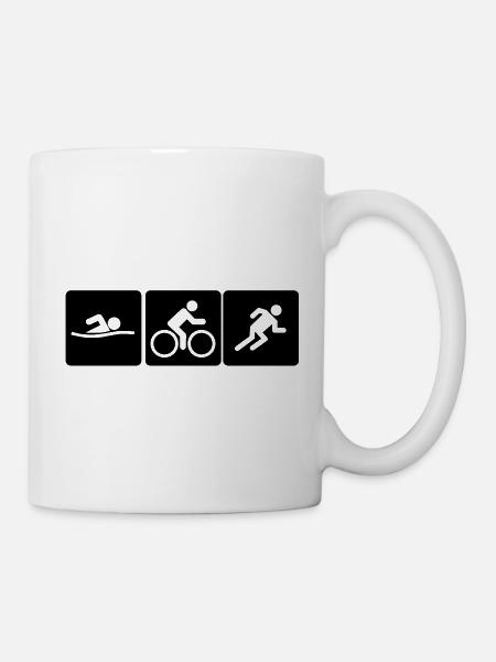 Swim Bike Run Triathlon - Mug - white