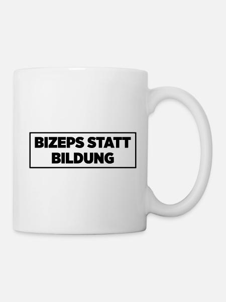 Biceps instead of education - Mug - white