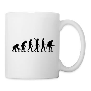 Evolution Rock Musiker - Tasse - Weiß - Rechts