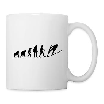 Ski Jumping Evolution Ski Jumper Gift Funny - Mug - white - Right