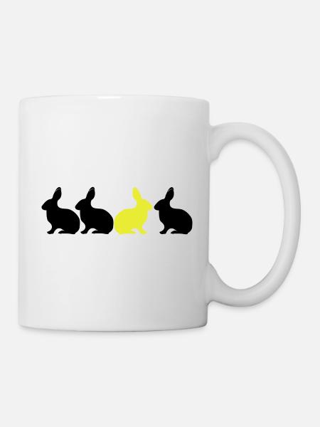 Bunny Rabbit be different! Unique contrast 2c - Mug - white