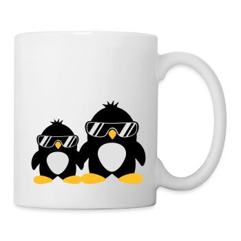 Cool Penguin Dad And Boy - Mug - white - Right