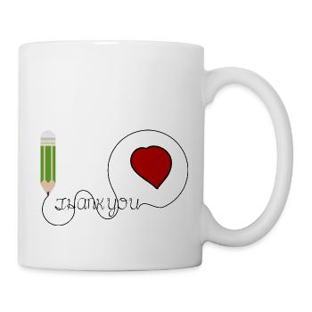 Danke - Tasse - Weiß - Rechts