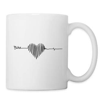 vélo de fréquence cardiaque - Mug blanc - blanc - Droite