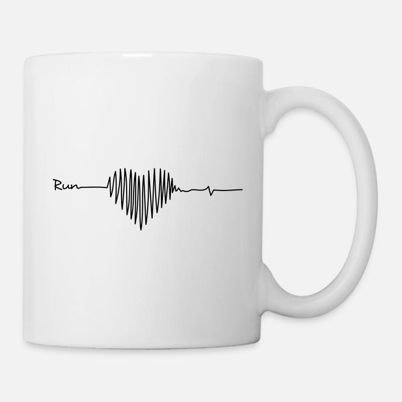 herz frequenz run - Tasse - Weiß