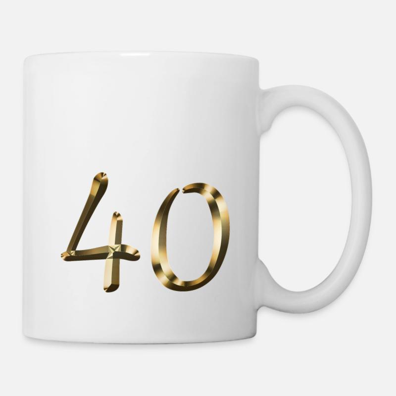 40 ans d'or Anniversaire anniversaire 40 ans - Mug blanc - blanc