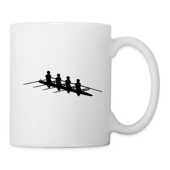 Doppelvierer Rudern rowing quad scull - Tasse - Weiß - Rechts