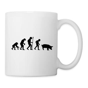 evolution__pig__f1 - Mug - white - Right