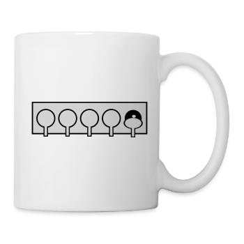 Biathlon shooting range, target - Mug - white - Right