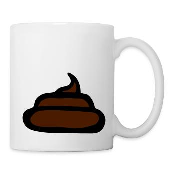 merde poo poop shit crap fun design - Mug blanc - blanc - Droite