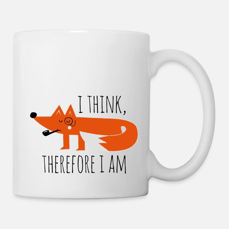 Fuchs Fox Philosophie sprüche geek nerd - Tasse - Weiß