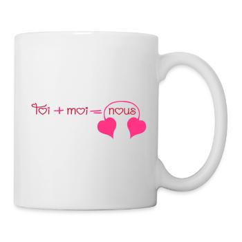Toi + Moi = Nous coeurs (1c) - Mug - white - Right