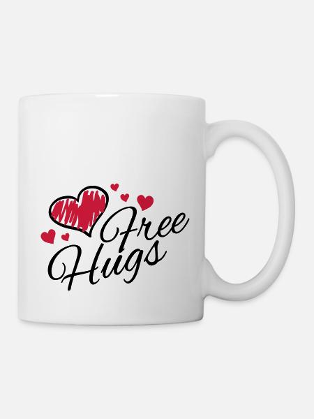 free_hugs_di2 - Tasse - Weiß