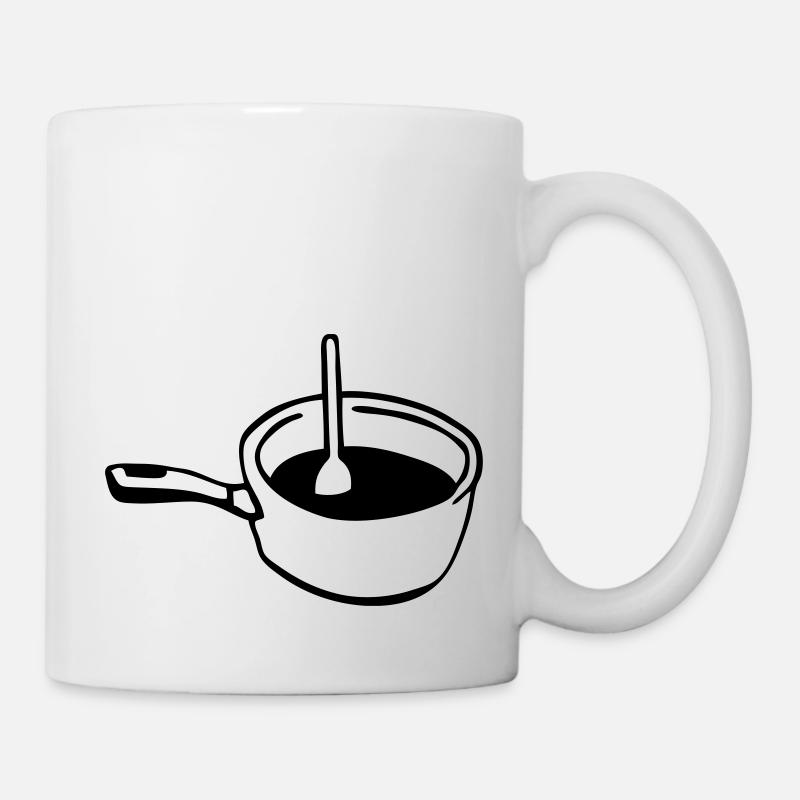 casserole cuisine cuillère chef - Mug blanc - blanc