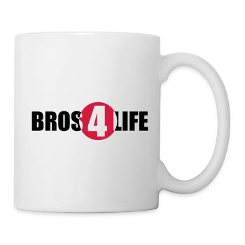 Bros 4 Life Logo Design - Tasse - Weiß - Rechts
