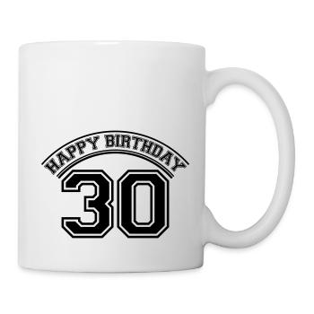 Happy Birthday 30 Years Logo - Mug blanc - blanc - Droite