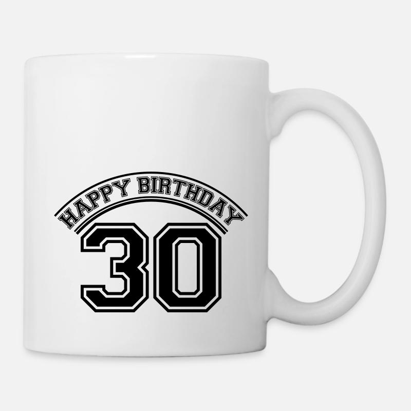 Happy Birthday 30 Years Logo - Mug blanc - blanc