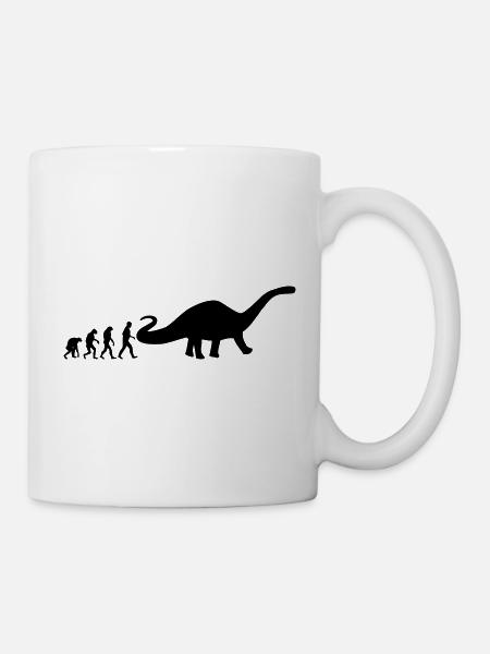 dino evolution - Tasse - Weiß