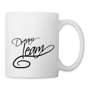 Lettrage texte amis amoureux couple couples équipe - Mug blanc - blanc - Droite