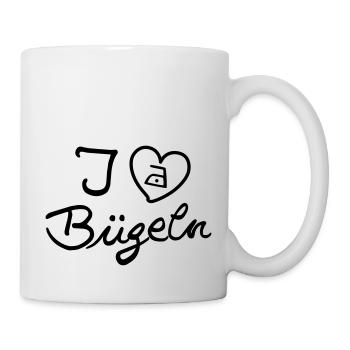 I love Bügeln - Tasse - Weiß - Rechts