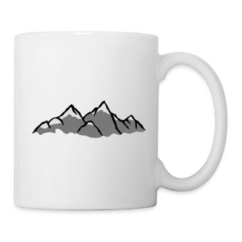 Magnifique paysage de montagne avec neige - Mug blanc - blanc - Droite