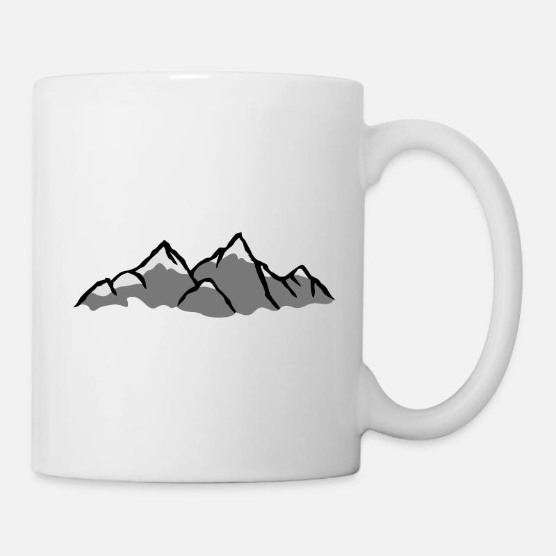 Magnifique paysage de montagne avec neige - Mug blanc - blanc