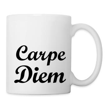 carpe diem philosophisches Zitat YOLO - Tasse - Weiß - Rechts