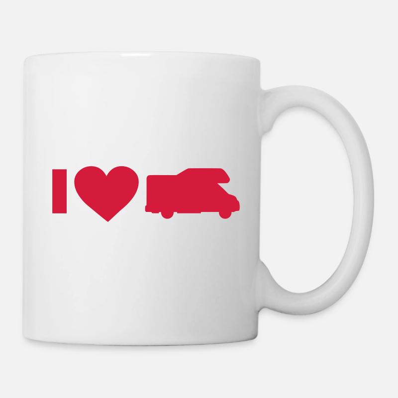 I love camping - Mug blanc - blanc