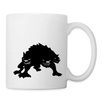 dessin Cerbere chien à trois têtes des enfers - Mug blanc - blanc - Droite