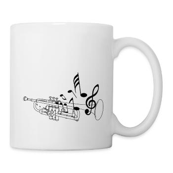 Jazz Trompete Trompeter Big Band Geschenkidee - Tasse - Weiß - Rechts