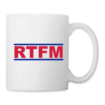 RTFM - Read The Fucking Manual - Tasse - Weiß - Rechts
