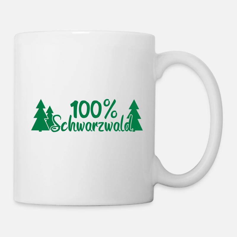 100% Schwarzwald - Tasse - Weiß